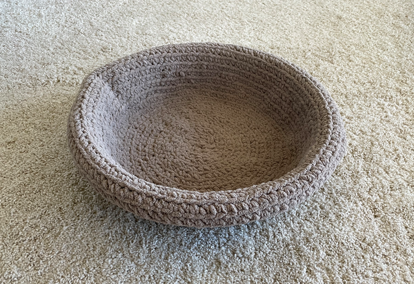 Taupe cat bed